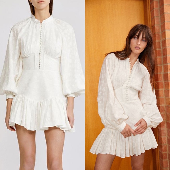 ❌SOLD❌Acler Bastia Dress White Corset Mini Boho - Picture 3 of 16